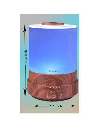 Difusor de Aceite Esencial BlueHills 2500ml con 7 LED