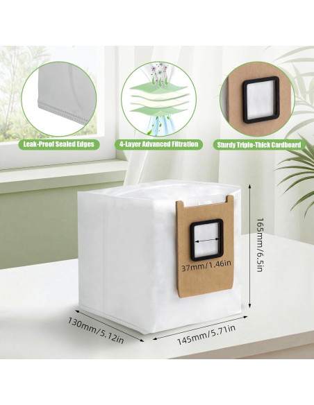 Paquete de 6 bolsas de polvo Eufy E28/E25 Omni 3L