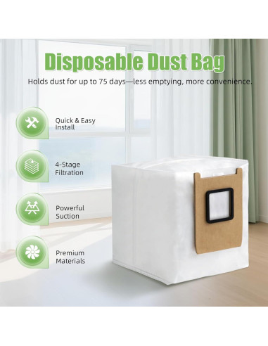 Paquete de 6 bolsas de polvo Eufy E28/E25 Omni 3L