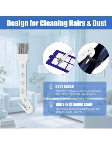 Paquete de 6 Filtros HEPA Eufy RoboVac X8/X8 Hybrid - Reutilizables