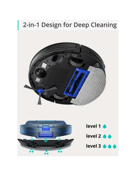 Aspiradora Robot eufy G30 Híbrido+ 2-en-1 Autovaciable 2000 Pa