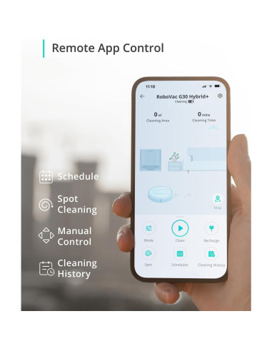 Aspiradora Robot eufy G30 Híbrido+ 2-en-1 Autovaciable 2000 Pa