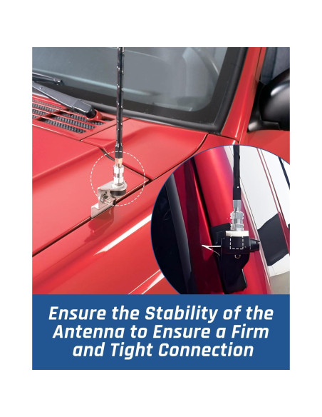 Adaptador de Montaje de Antena CB Wujexuhe SO-239 2 Piezas