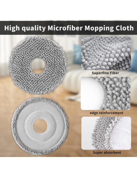 Juego de paños de microfibra 8P RGkuti para trapeador Roborock