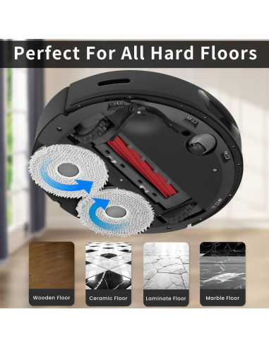 Juego de paños de microfibra 8P RGkuti para trapeador Roborock