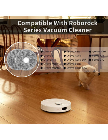 Juego de paños de microfibra 8P RGkuti para trapeador Roborock