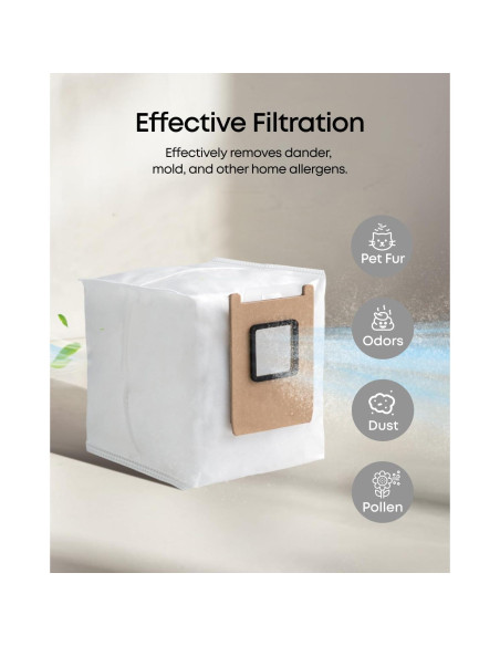 Bolsa de Polvo eufy T29YQ, Paquete de 3, 3L, Compatible E25/E28/E20