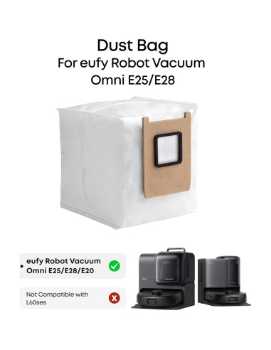 Bolsa de Polvo eufy T29YQ, Paquete de 3, 3L, Compatible E25/E28/E20