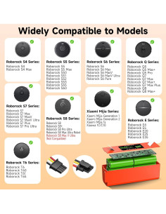 Batería de Reemplazo Li-ion 6700mAh para Roborock S4 S5 S6 S7 2