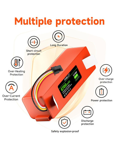 Batería de Reemplazo Li-ion 6700mAh para Roborock S4 S5 S6 S7