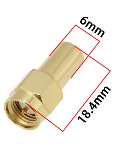 Conectores Coaxiales SMA Macho 50 Ohm 4 Piezas 3GHz Crear Idea
