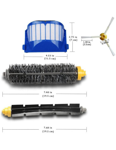 Kit de Repuesto 10 Piezas iRobot Roomba 600 - Filtros y Cepillos