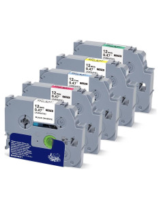 Cinta de Etiquetas Womiten TZe-231 12mm Laminada Multicolor