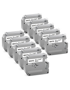Paquete de 10 cintas de etiqueta MarkDomain M-K231 12mm blanco