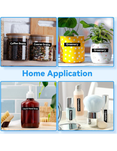 Cinta de Etiqueta Laminada AONOMI TZe-335 12mm Negra sobre Blanca - Paquete de 4