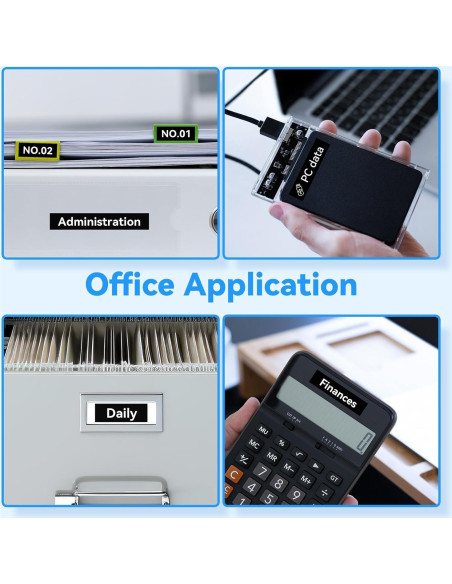 Cinta de Etiqueta Laminada AONOMI TZe-335 12mm Negra sobre Blanca - Paquete de 4