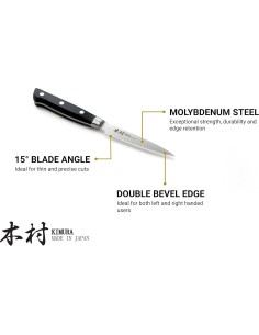 Cuchillo de Pelar Kimura 8.9 cm Acero Inoxidable Japonés 2