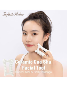 Herramienta Facial Gua Sha Cerámica InfiniteRelax 14.5cm 2