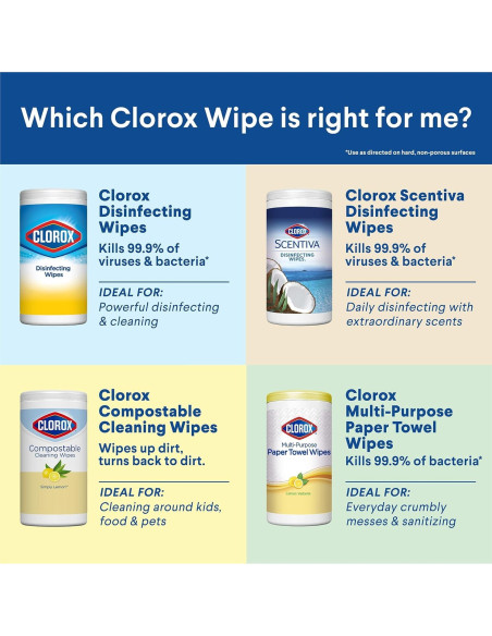 Toallitas de limpieza Clorox Scentiva Lavanda 70 unidades