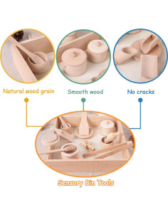 Set de Herramientas Sensoriales de Madera Twood para Niños 2