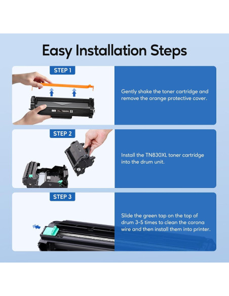 Cartucho de Tóner TN830XL y Tambor DR830 WEAREC - 3000 Páginas