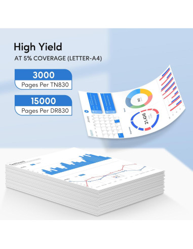 Cartucho de Tóner TN830XL y Tambor DR830 WEAREC - 3000 Páginas