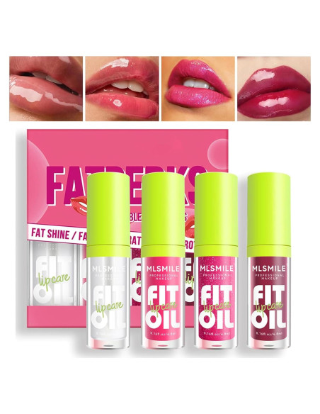 Aceite de Labios Hidratante Qawnfy 4 Colores 89g No Pegajoso