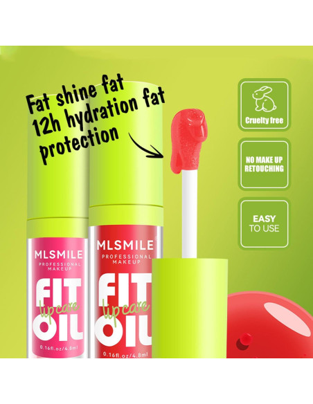 Aceite de Labios Hidratante Qawnfy 4 Colores 89g No Pegajoso