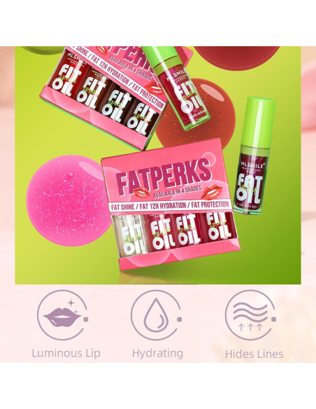 Aceite de Labios Hidratante Qawnfy 4 Colores 89g No Pegajoso