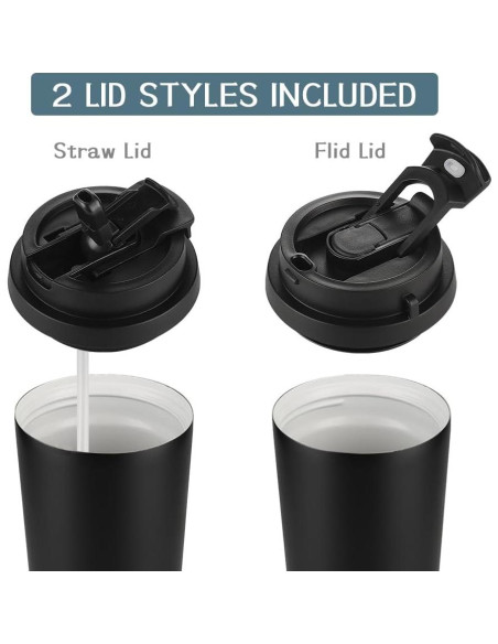 Taza de Viaje Funkrin 473ml Aislada Doble Pared a Prueba de Fugas