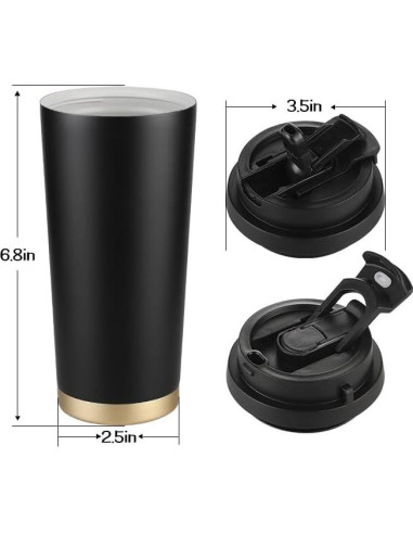 Taza de Viaje Funkrin 473ml Aislada Doble Pared a Prueba de Fugas