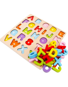 Rompecabezas de Alfabeto de Madera WOOD CITY para Niños 2