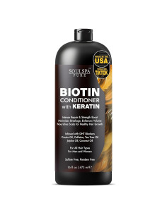 Acondicionador de Biotina SOULSPA PURE 473 ml - Hidratación y Fuerza