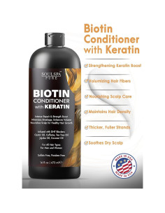 Acondicionador de Biotina SOULSPA PURE 473 ml - Hidratación y Fuerza 2
