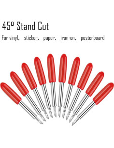 30 Cuchillas de Corte Estándar 45 AUNKZL para Vinilo y Cartulina 2