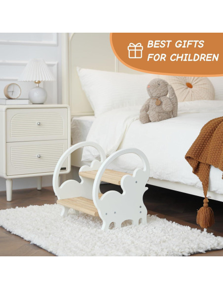 Escalera de Madera Nuvograin 2 Pasos Elefante Beige