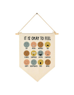 Póster de Lienzo Colgante Estás Bien Sentir 39x28 cm Beige