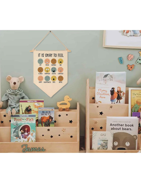 Póster de Lienzo Colgante Estás Bien Sentir 39x28 cm Beige