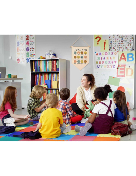 Póster de Lienzo Colgante Estás Bien Sentir 39x28 cm Beige