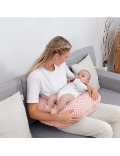 Funda de Almohada de Lactancia Aullar Rosa Claro 100% Poliester 2