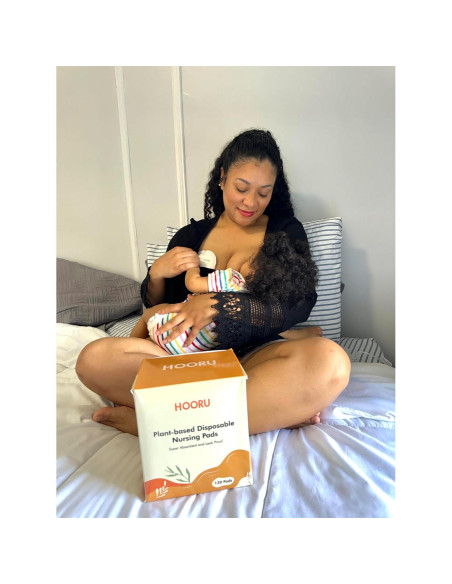 Almohadillas Desechables para Lactancia Hooru - 120 Pcs Ultra-Absorbentes
