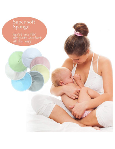 Almohadillas de Lactancia Orgánicas Jakuva 16 Piezas Reutilizables