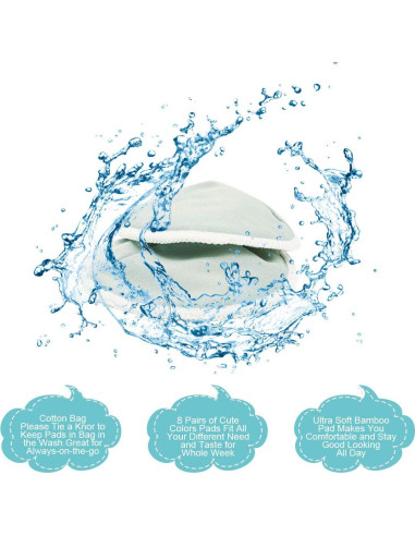 Almohadillas de Lactancia Orgánicas Jakuva 16 Piezas Reutilizables