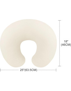 Funda de Almohada de Lactancia Wimist Algodón Muselina Crema 63.5x45.7cm 2