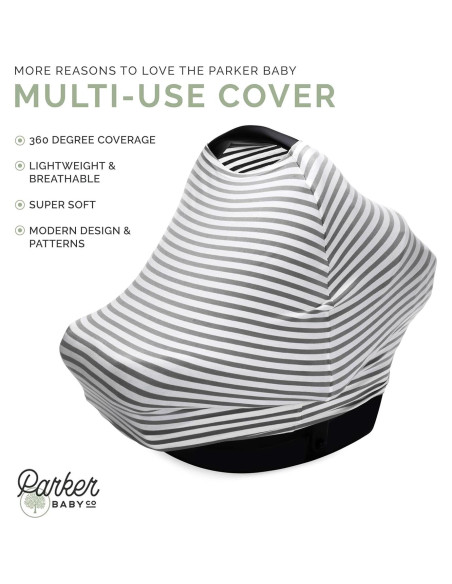 Cubierta 4 en 1 Parker Baby Bloom - Asiento de auto, lactancia