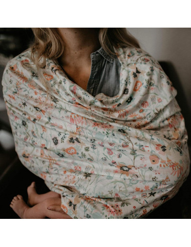 Cubierta 4 en 1 Parker Baby Bloom - Asiento de auto, lactancia