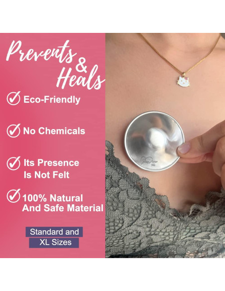 Copas de Lactancia de Plata Silvermom - Protectores de Pezón