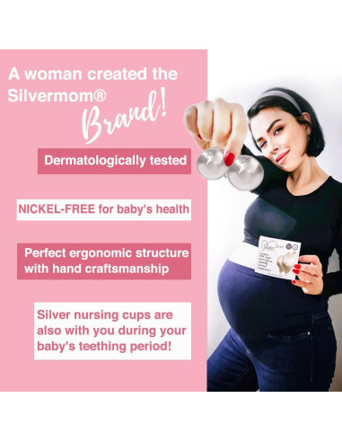 Copas de Lactancia de Plata Silvermom - Protectores de Pezón
