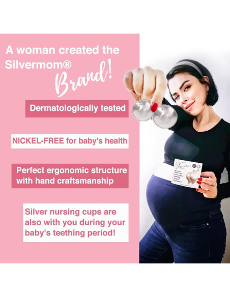 Copas de Lactancia de Plata Silvermom - Protectores de Pezón