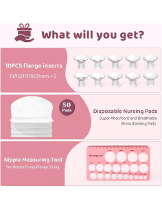 Kit de Lactancia Nursi Luna con Bridas y Almohadillas 10PCS 2